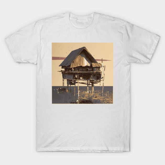 Stilt Hut T-Shirt by ArashRazavi